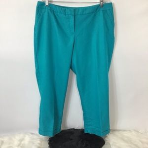 LANE BRYANT Turquoise Cropped Straight Leg Pant 16
